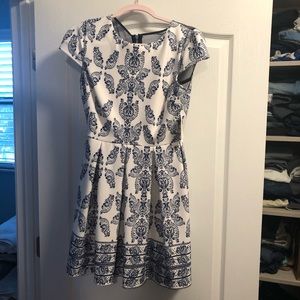 Navy and white dress